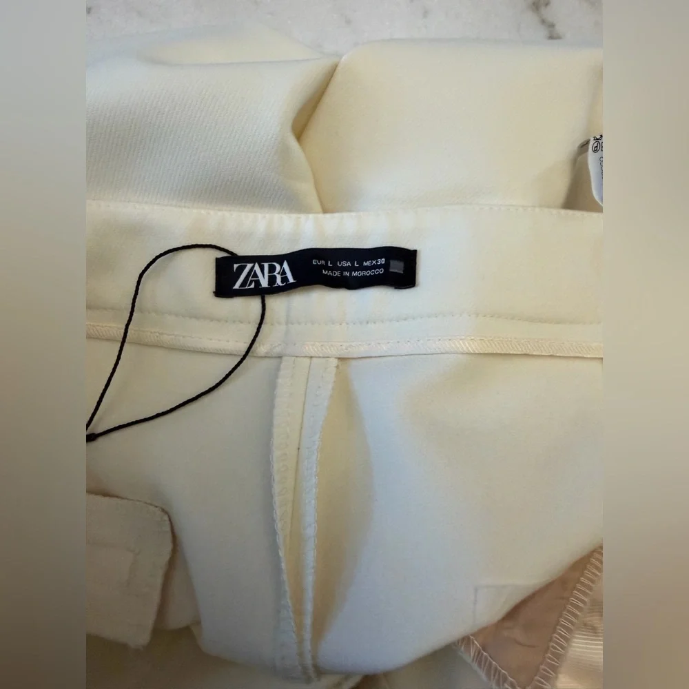 Zara Elegant Cream pants - Picture 7 of 10